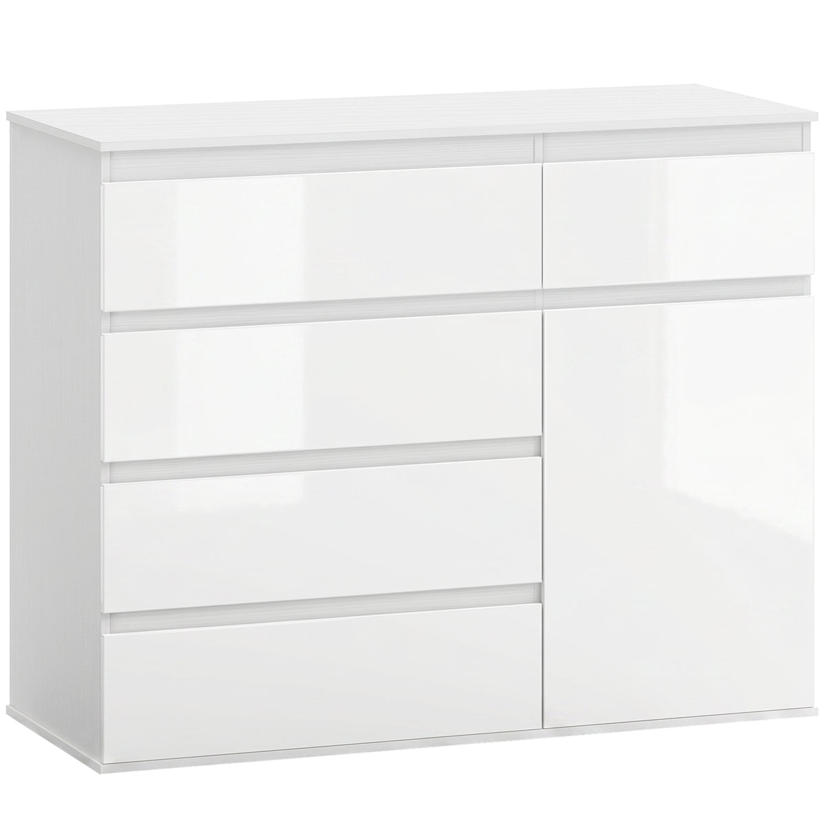 Sideboard mit fünf Schubladen und Soft-Close-Tür