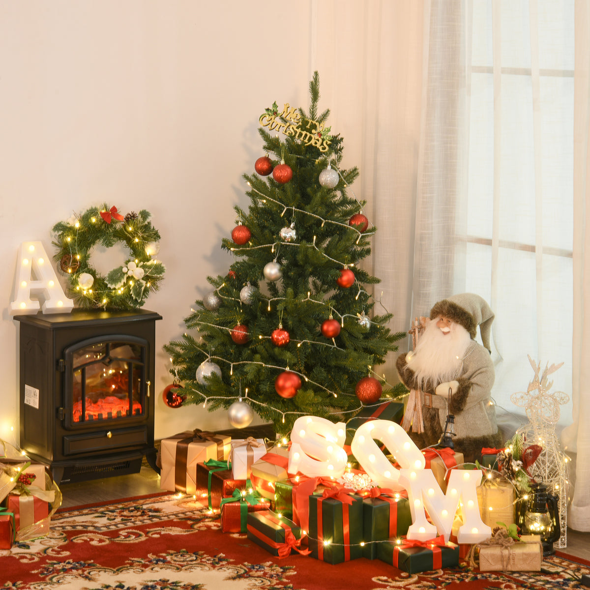 Künstlicher Weihnachtsbaum 120 cm mit Metallständer
