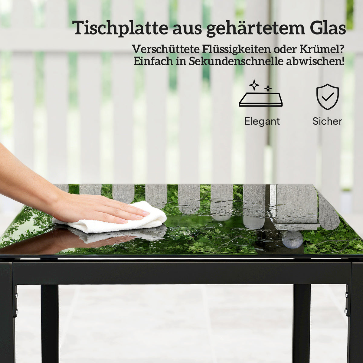 3-teiliges Rattan-Bistroset mit zwei Stühlen