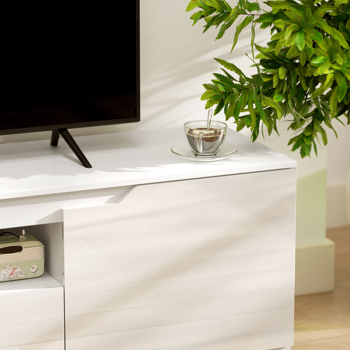 TV-Lowboard 160 cm mit Schublade und Kabelführung
