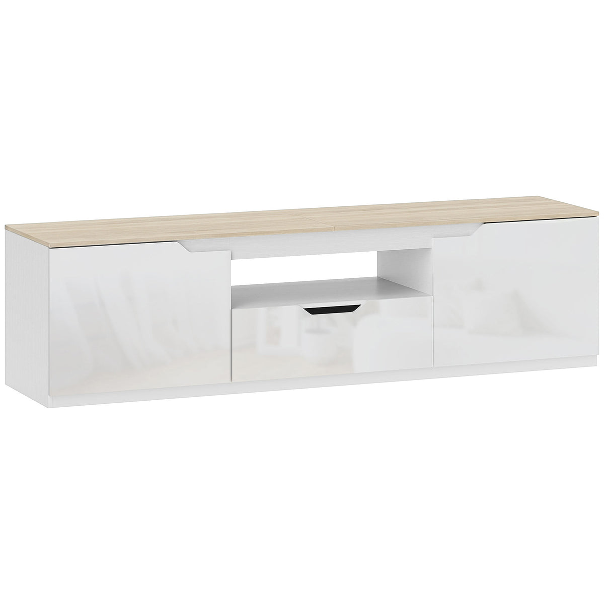TV-Lowboard 160 cm mit Schublade und Kabelführung