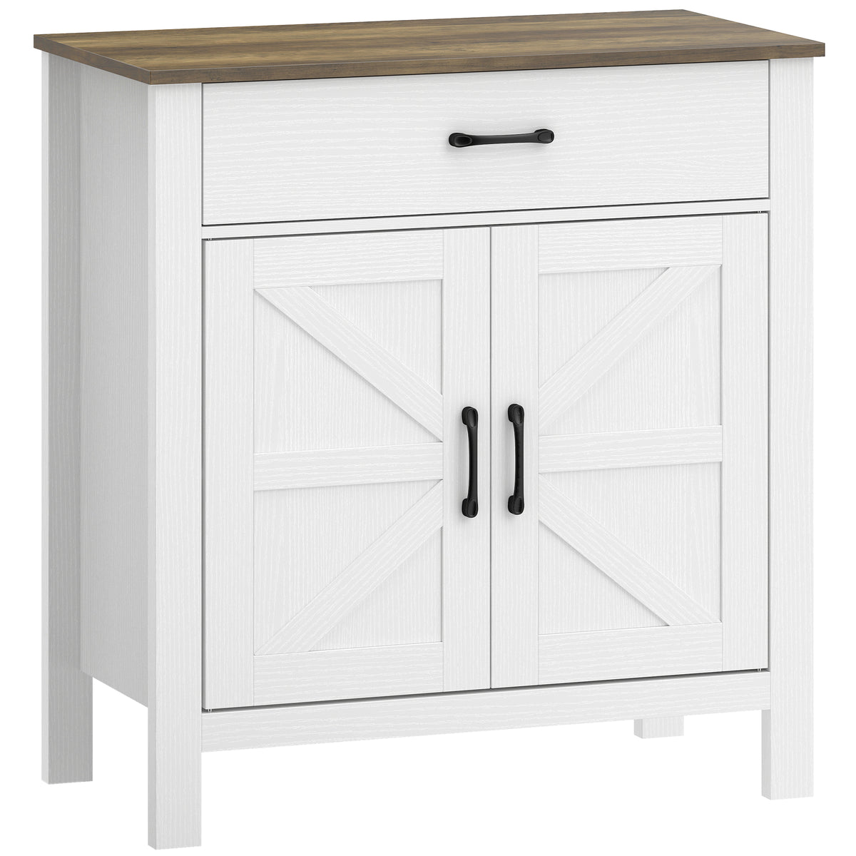 Sideboard mit Schiebetüren, Schublade und verstellbarem Regal