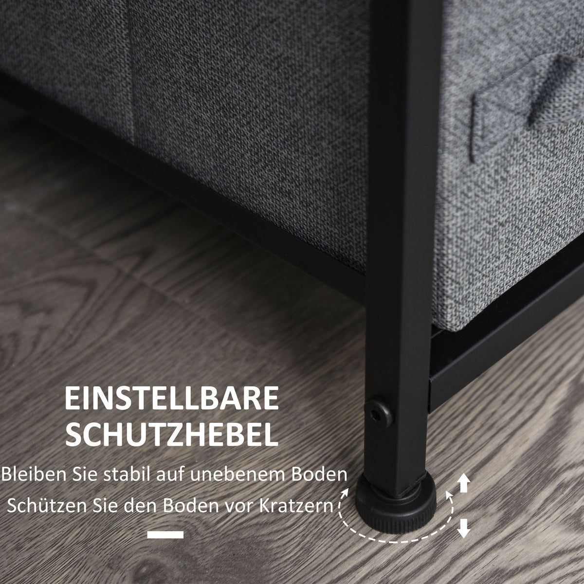 Kommode mit 7 faltbaren Stoffschubladen