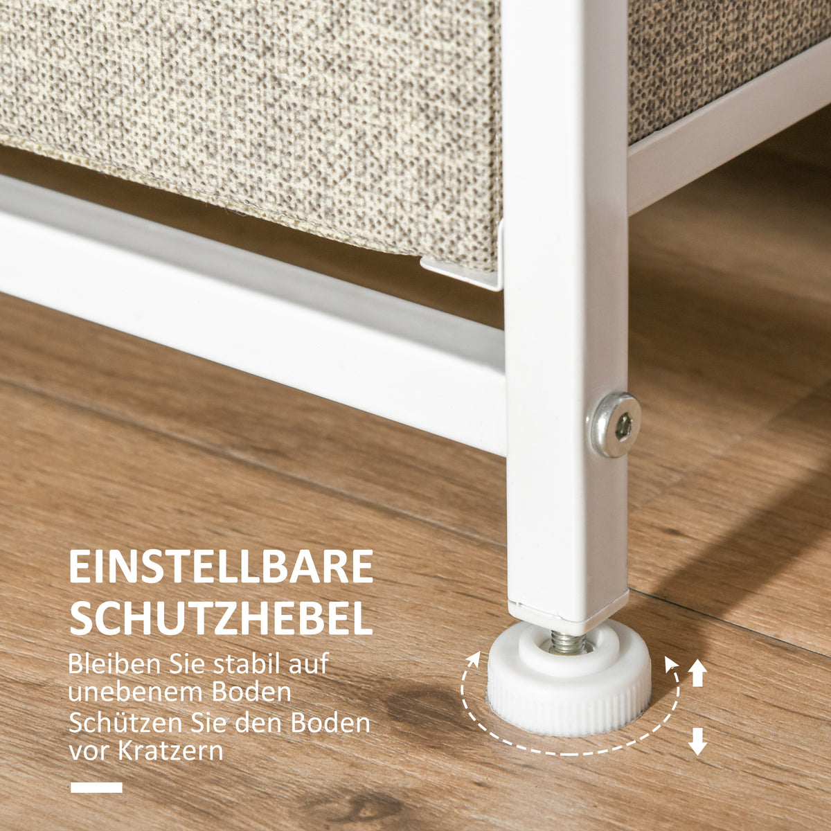 Kommode mit 7 faltbaren Stoffschubladen