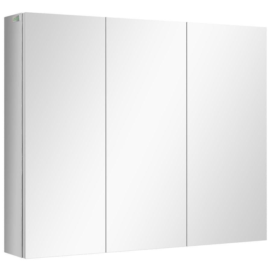 Spiegelschrank mit drei Spiegeltüren aus Edelstahl