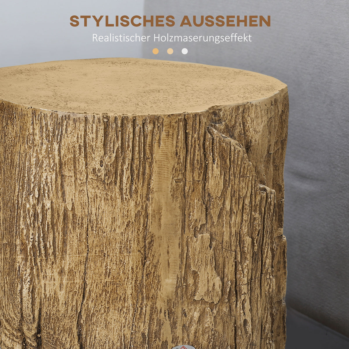 Beistelltisch in Baumstumpf-Optik, 43 cm