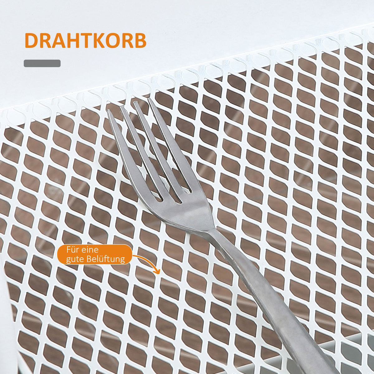 Küchenwagen mit drei Ebenen, Rollen und Deckel