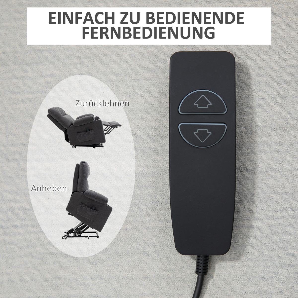 Elektrischer Aufstehsessel mit Massagefunktion