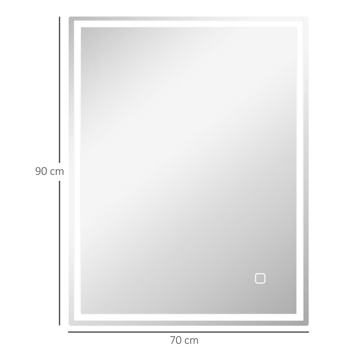 LED-Badezimmerspiegel mit Touch-Steuerung und Antibeschlag
