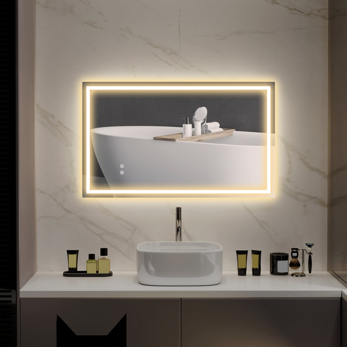 LED-Badezimmerspiegel mit Touch-Steuerung und Antibeschlag