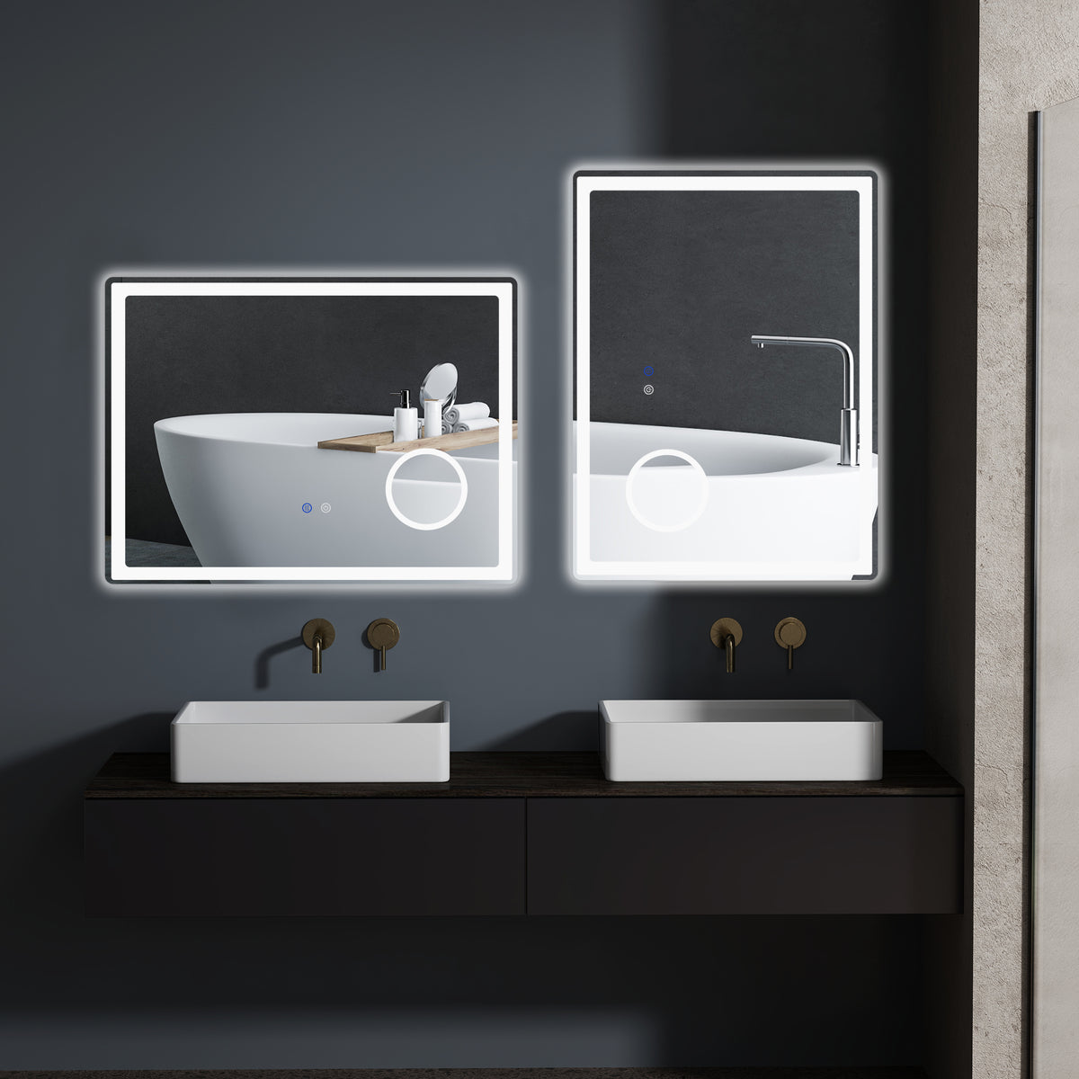 LED-Badezimmerspiegel mit Touch-Steuerung und Antibeschlag