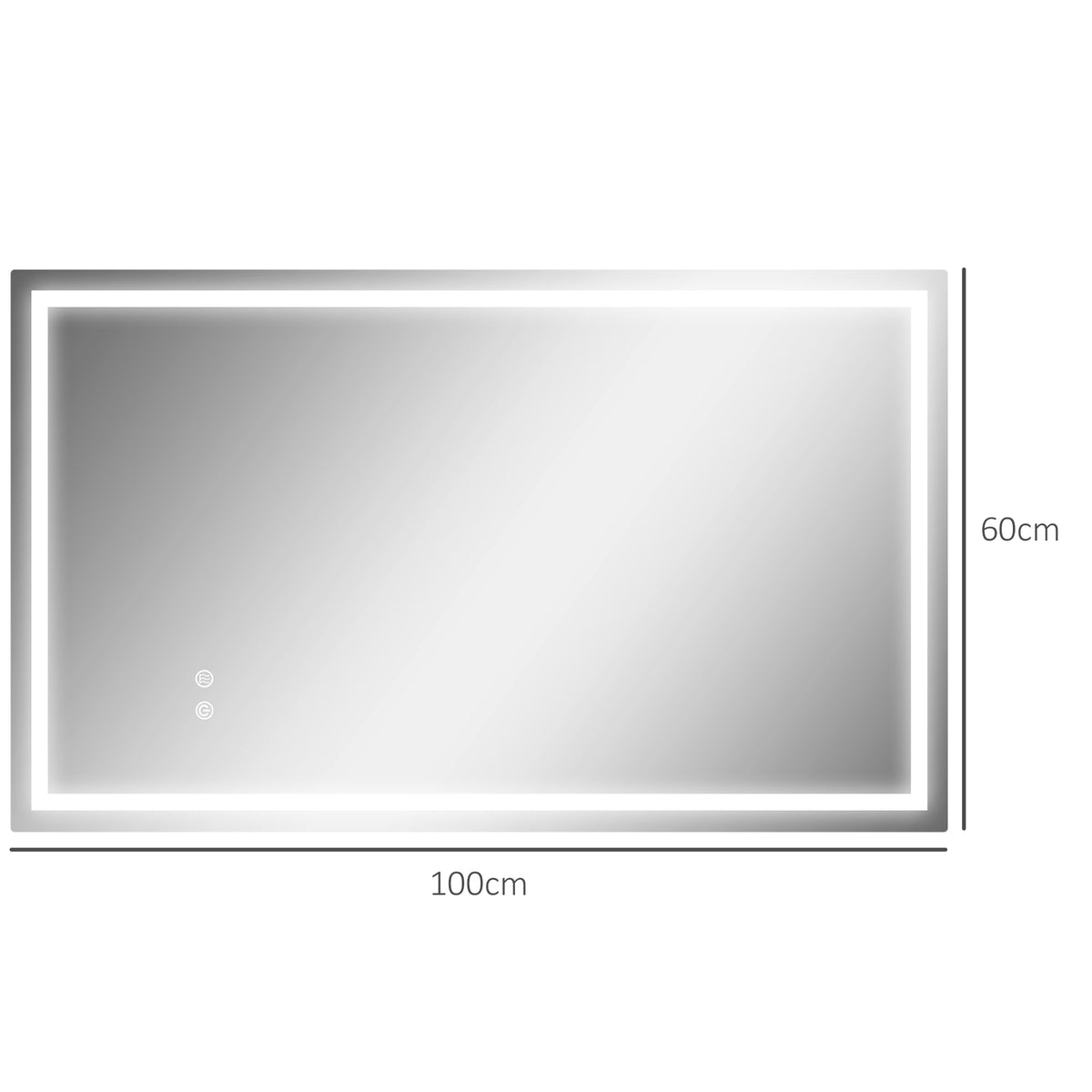 LED-Badezimmerspiegel mit Touch-Steuerung und Antibeschlag