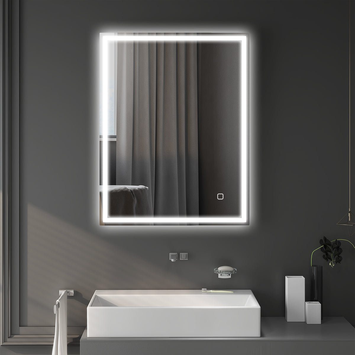 LED-Badezimmerspiegel mit Touch-Steuerung und Antibeschlag