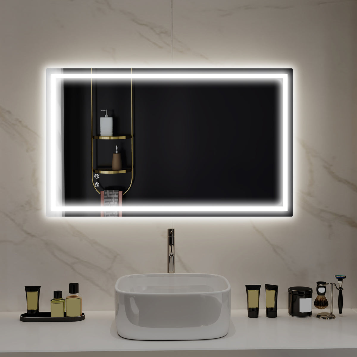 LED-Badezimmerspiegel mit Touch-Steuerung und Antibeschlag