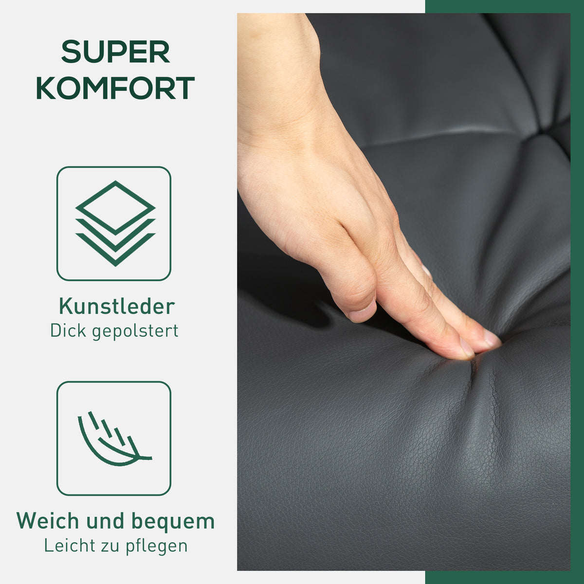 Relaxsessel mit Hocker und verstellbarer Rückenlehne
