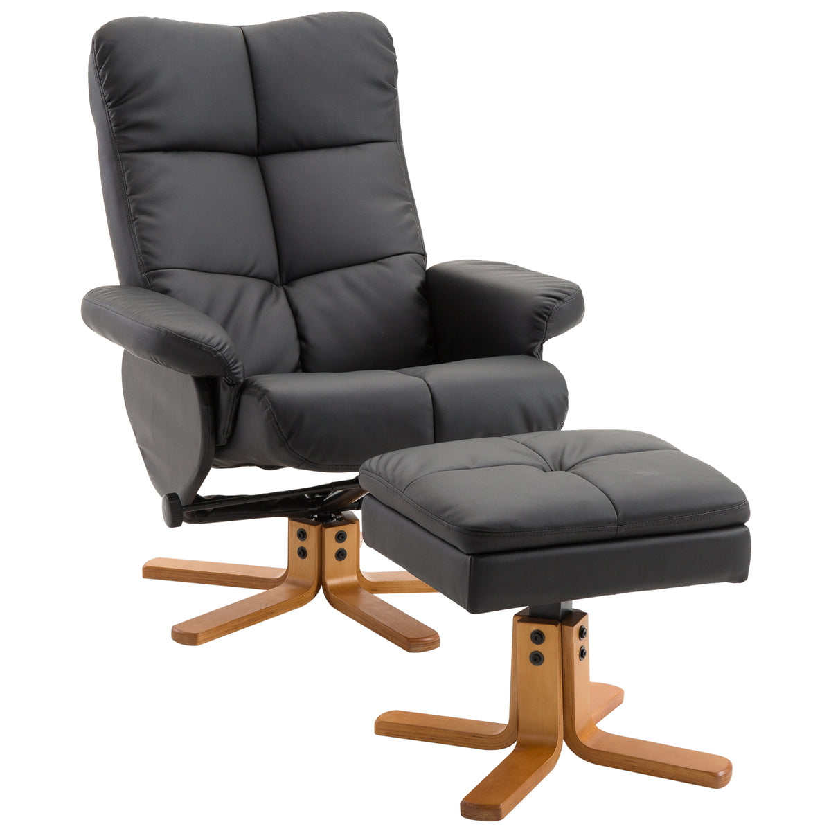 Relaxsessel mit Hocker und verstellbarer Rückenlehne