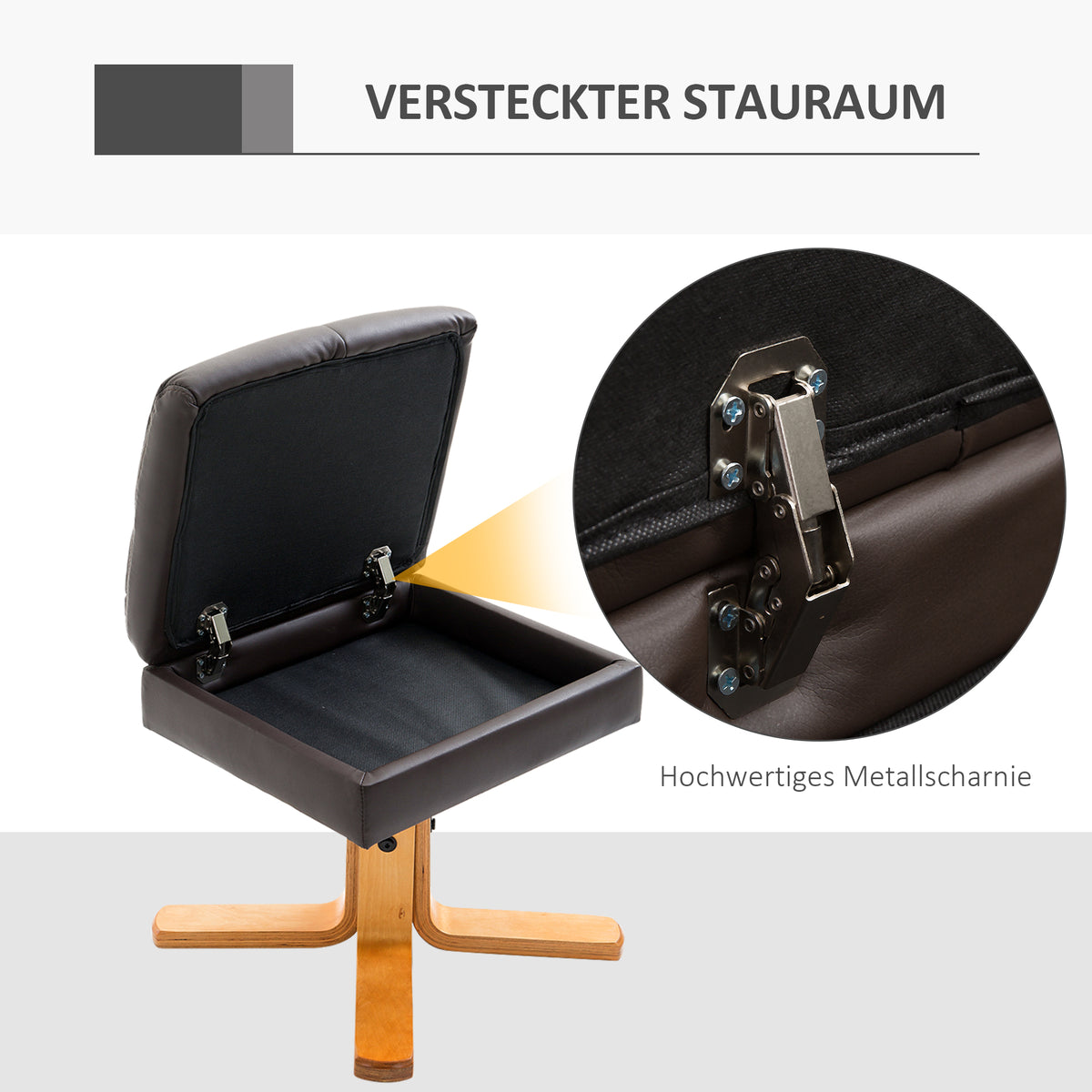 Relaxsessel mit Hocker und verstellbarer Rückenlehne