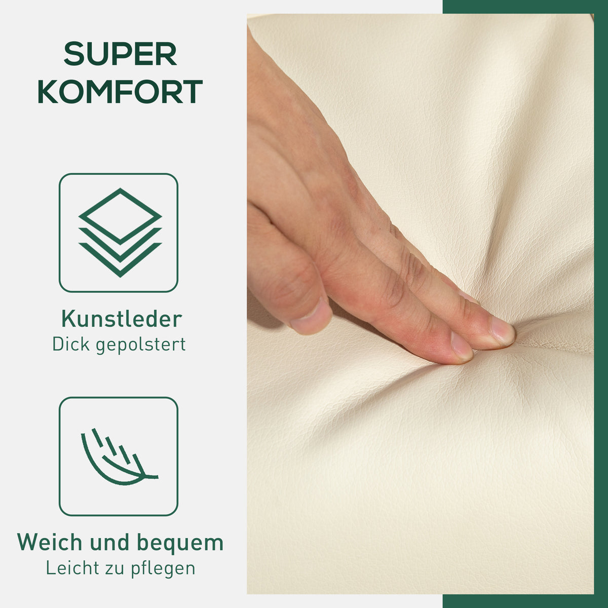 Relaxsessel mit Hocker und verstellbarer Rückenlehne