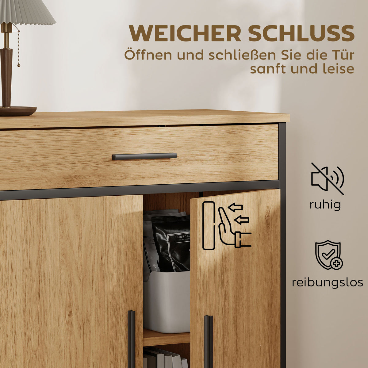 Badezimmerschrank mit Schublade und verstellbarem Regal