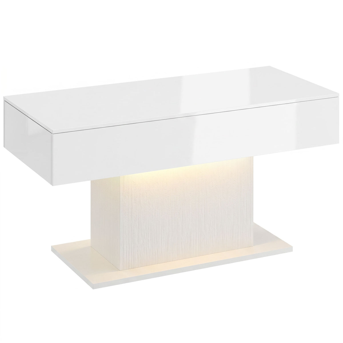 LED-Couchtisch mit 2 Schubladen und Fernbedienung