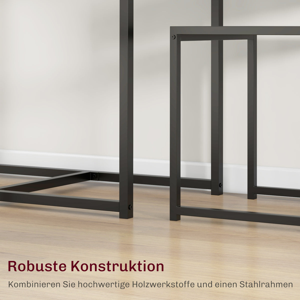 3-teiliges Bartisch-Set mit zwei Stühlen