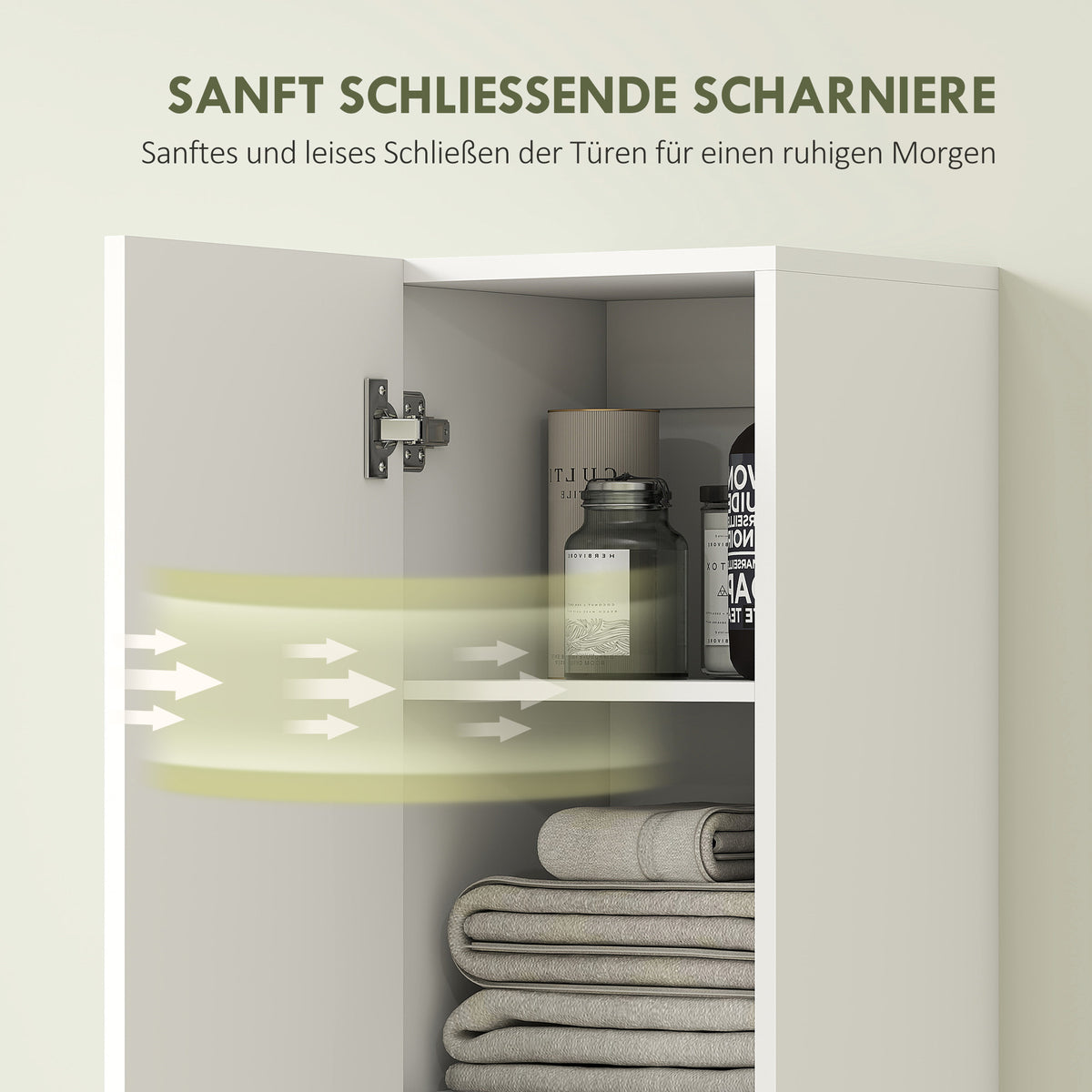 Wandhängender Badezimmerschrank mit 6 Fächern