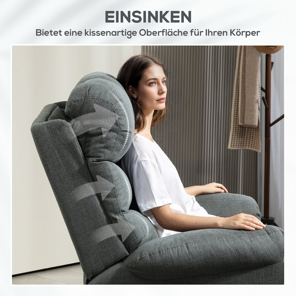 Elektrischer Aufstehsessel mit Massage und Wärme