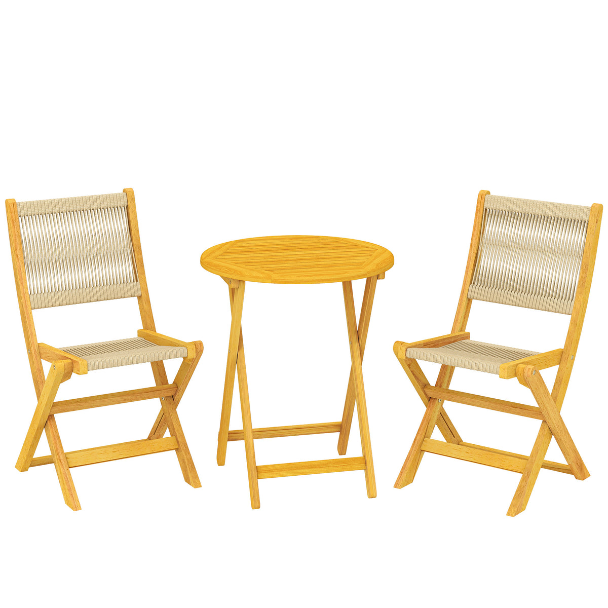 Klappbares Balkonmöbel-Set aus Akazienholz