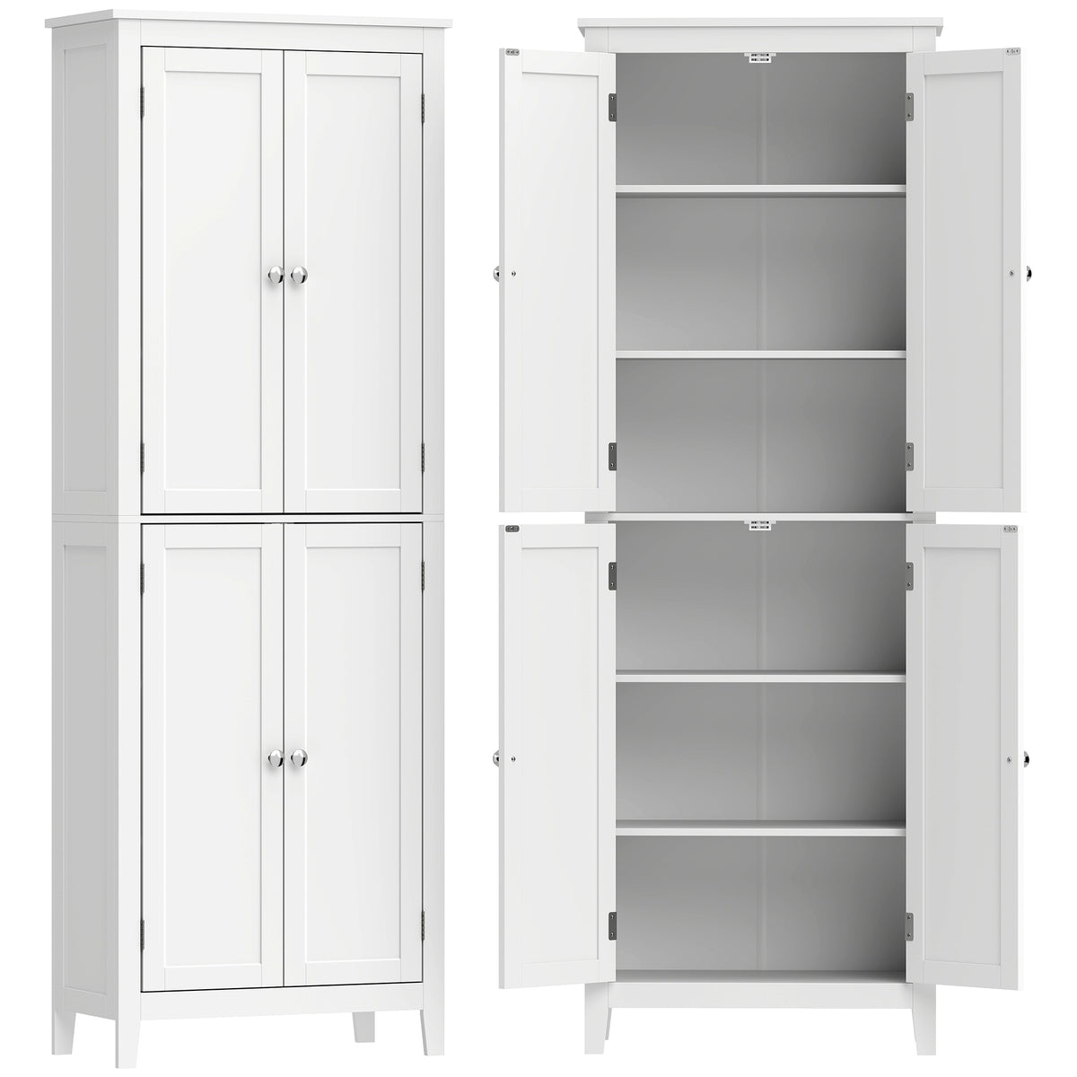Schmaler Badezimmerschrank mit verstellbaren Einlegeböden