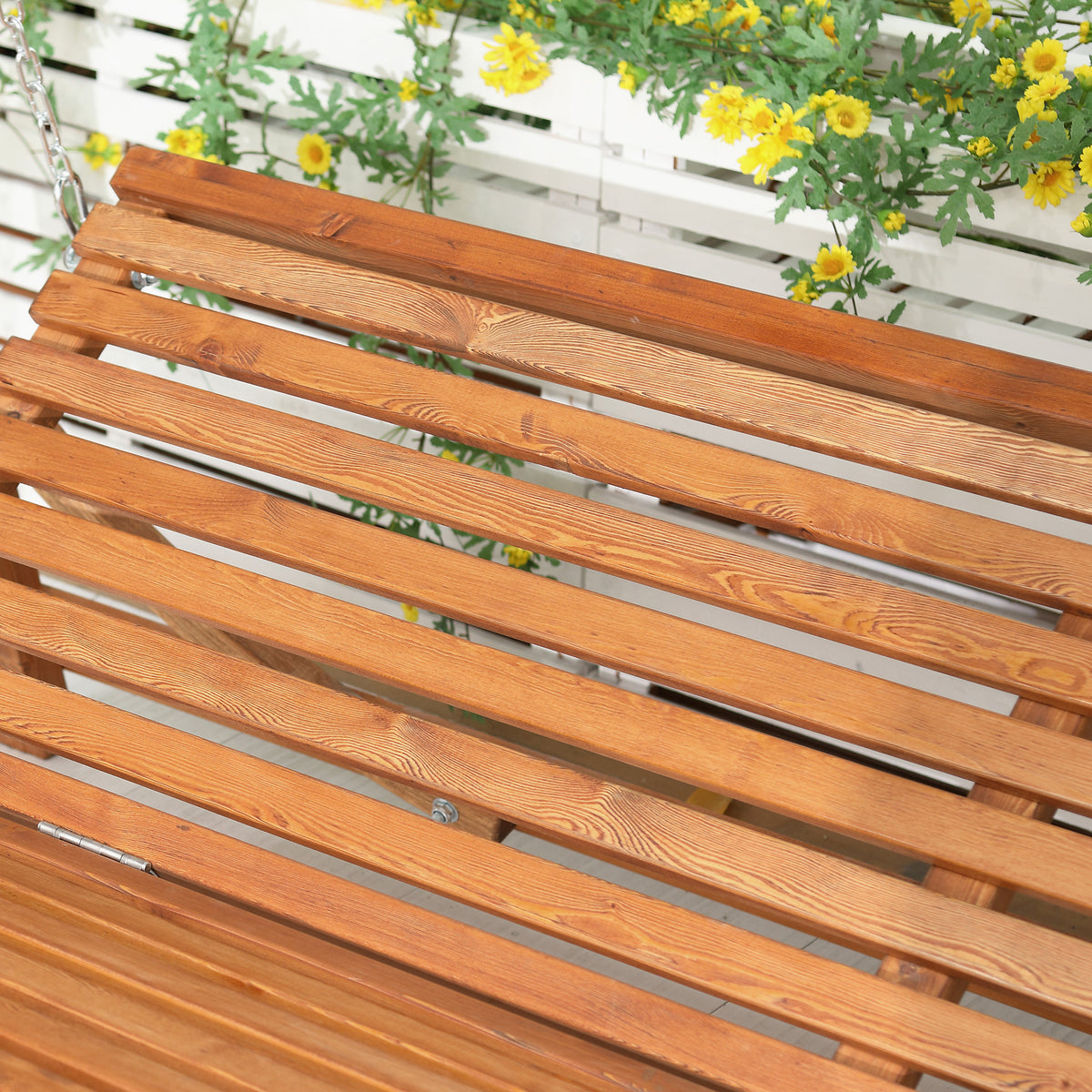 3-Sitzer Gartenschaukel mit Bettfunktion und Dach