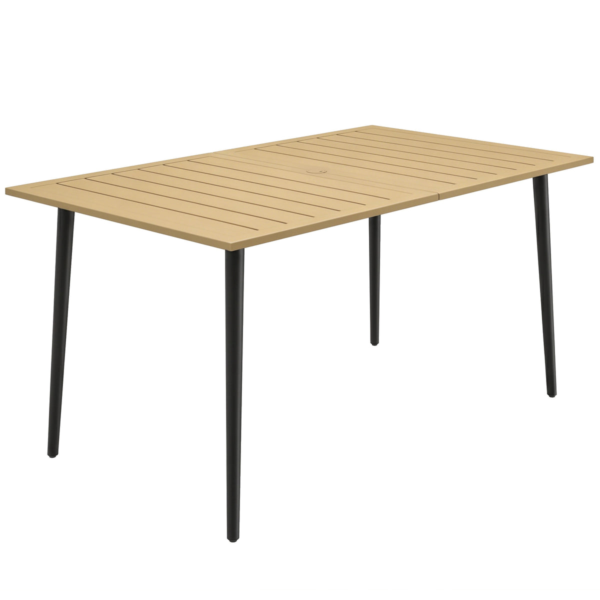Gartentisch aus Metall mit Schirmloch