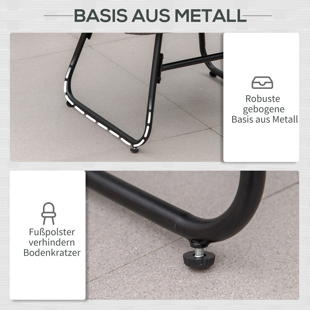 Rattan-Relaxsessel mit Fußhocker und Kissen
