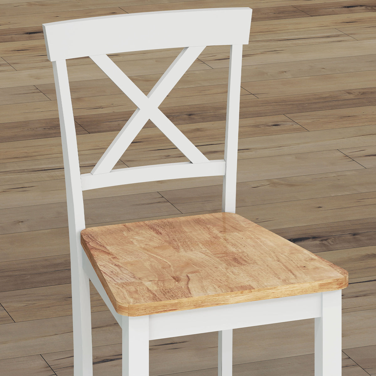 2er-Set Barhocker mit Rückenlehne und Fußstütze