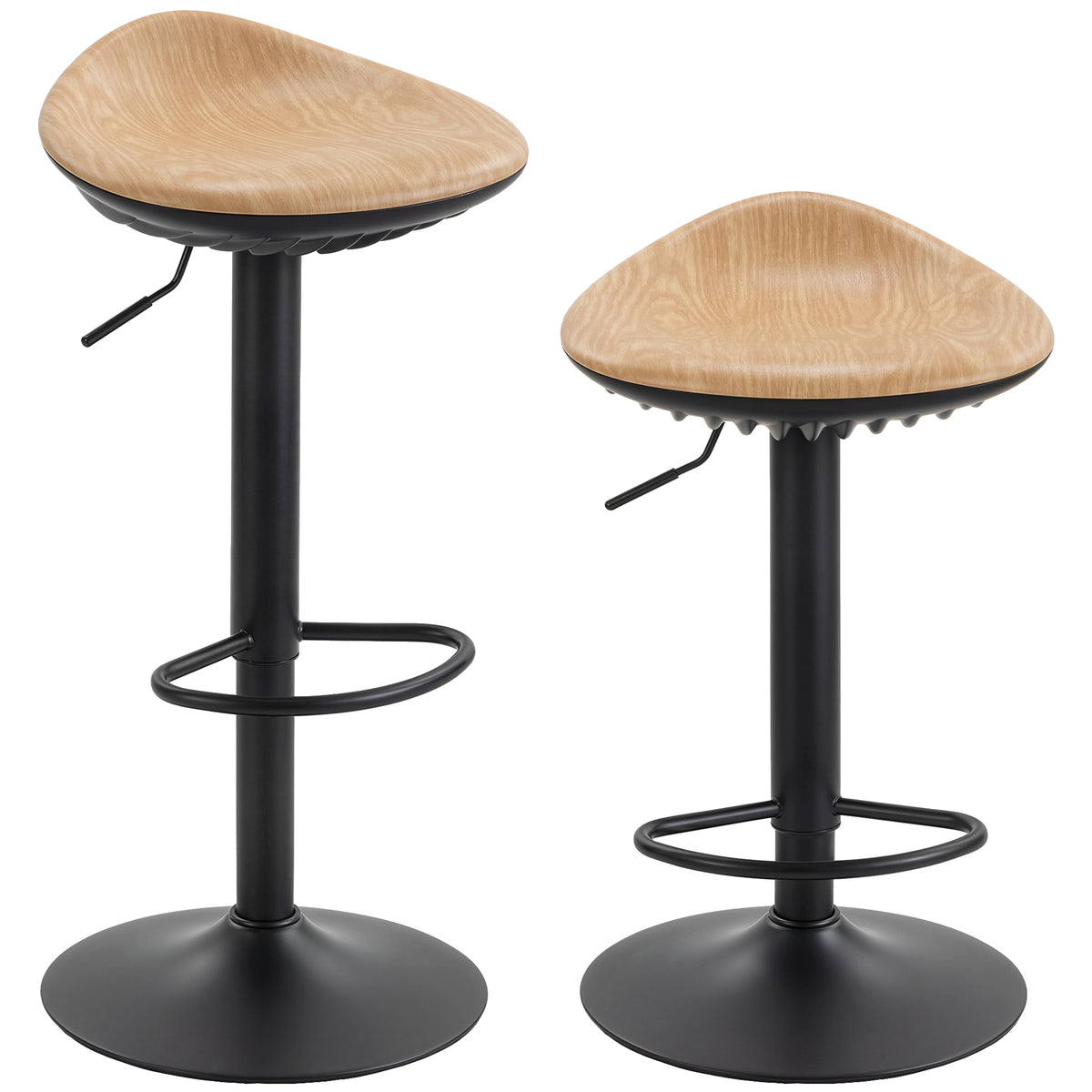 Barhocker 2er-Set, höhenverstellbar und drehbar