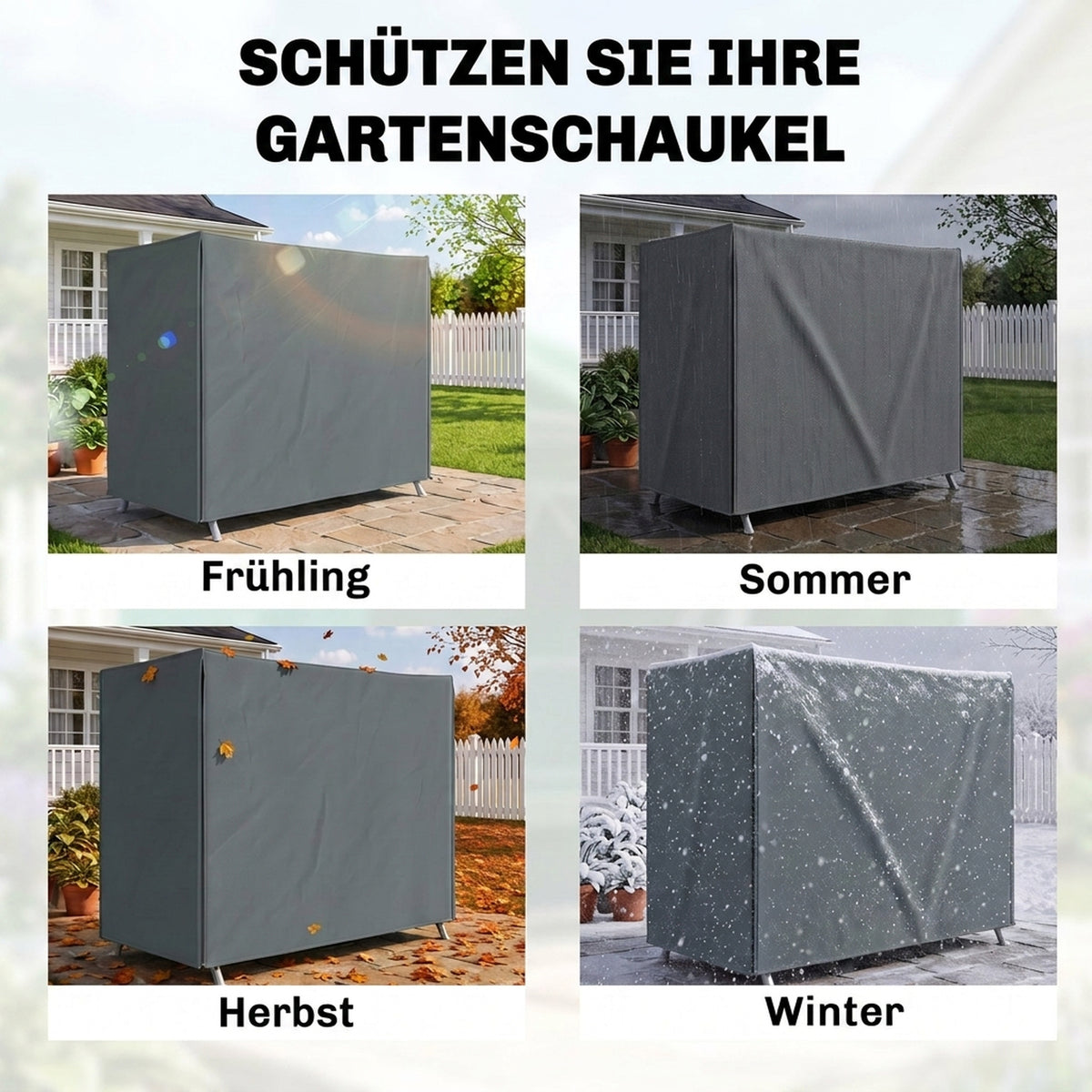 Hollywoodschaukel-Abdeckung aus Polyester mit Reißverschluss