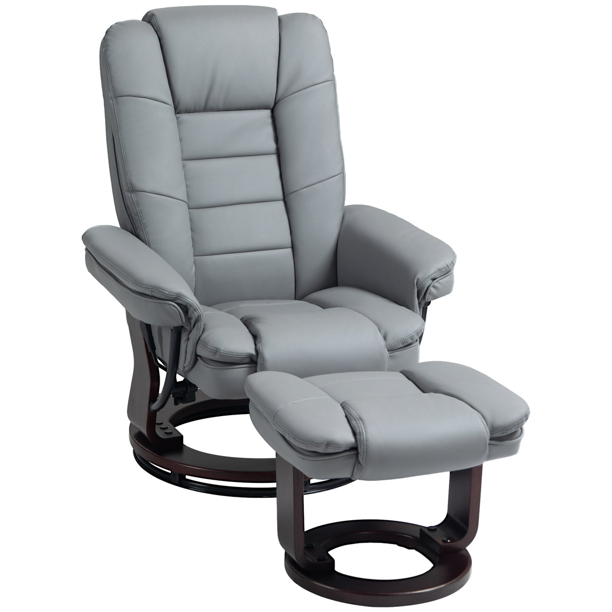 Relaxsessel mit Hocker, drehbar und verstellbar