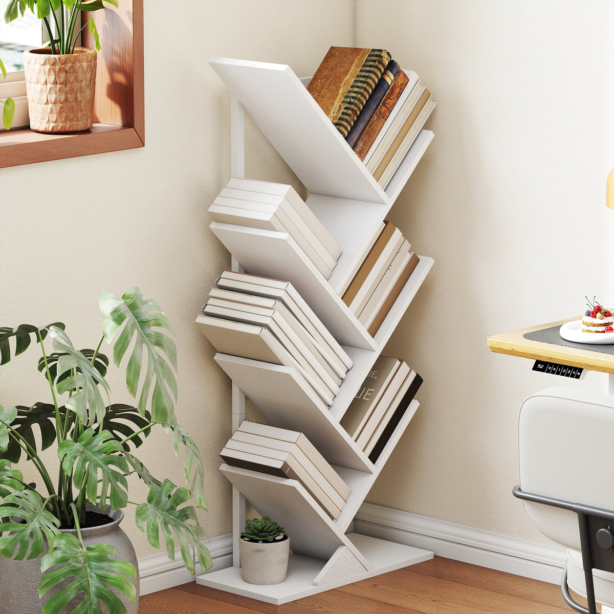 Baum-Bücherregal mit 7 oder 9 Ebenen