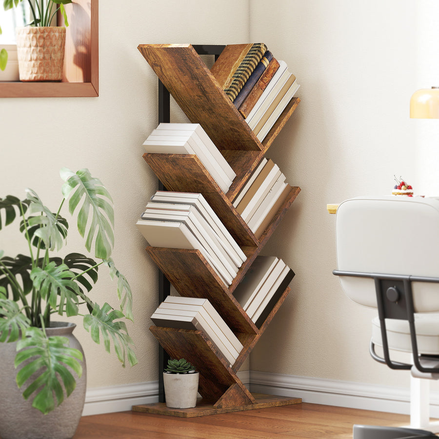 Baum-Bücherregal mit 7 oder 9 Ebenen