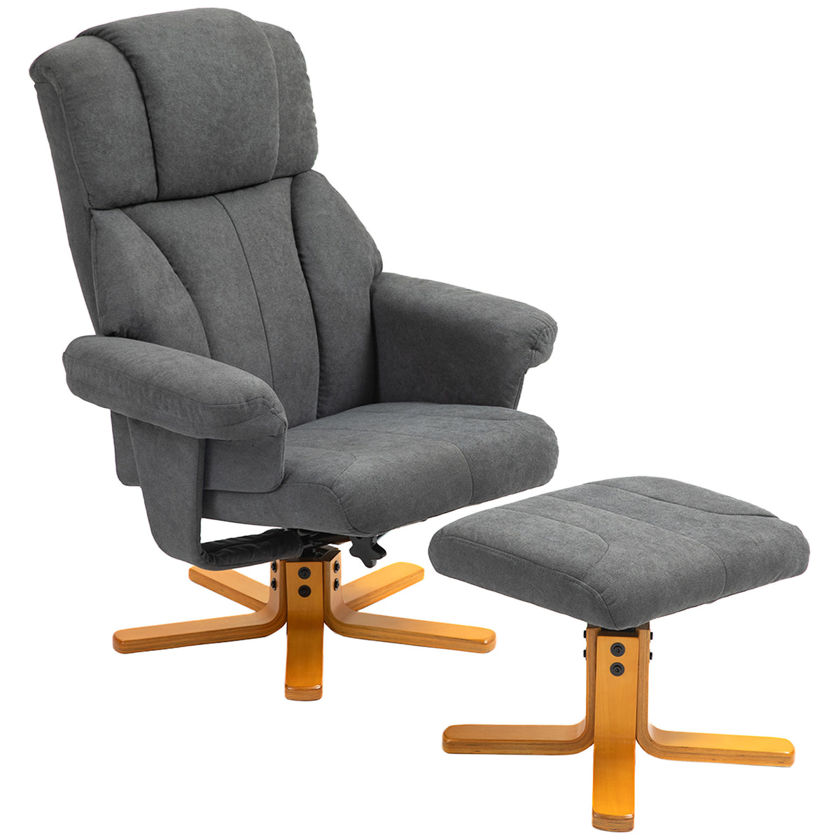 Relaxsessel mit Fußhocker und verstellbarer Rückenlehne
