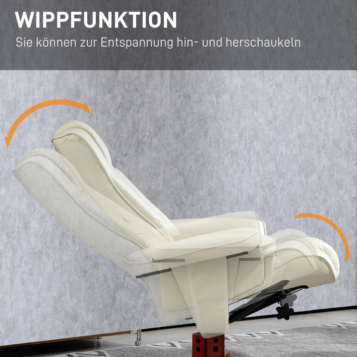 Relaxsessel mit Fußhocker und verstellbarer Rückenlehne