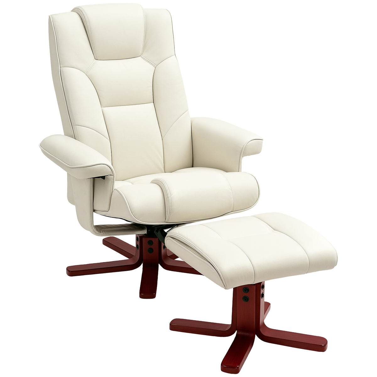 Relaxsessel mit Fußhocker und verstellbarer Rückenlehne
