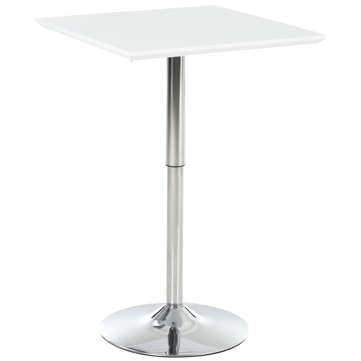 Quadratischer Bartisch höhenverstellbar aus Stahl
