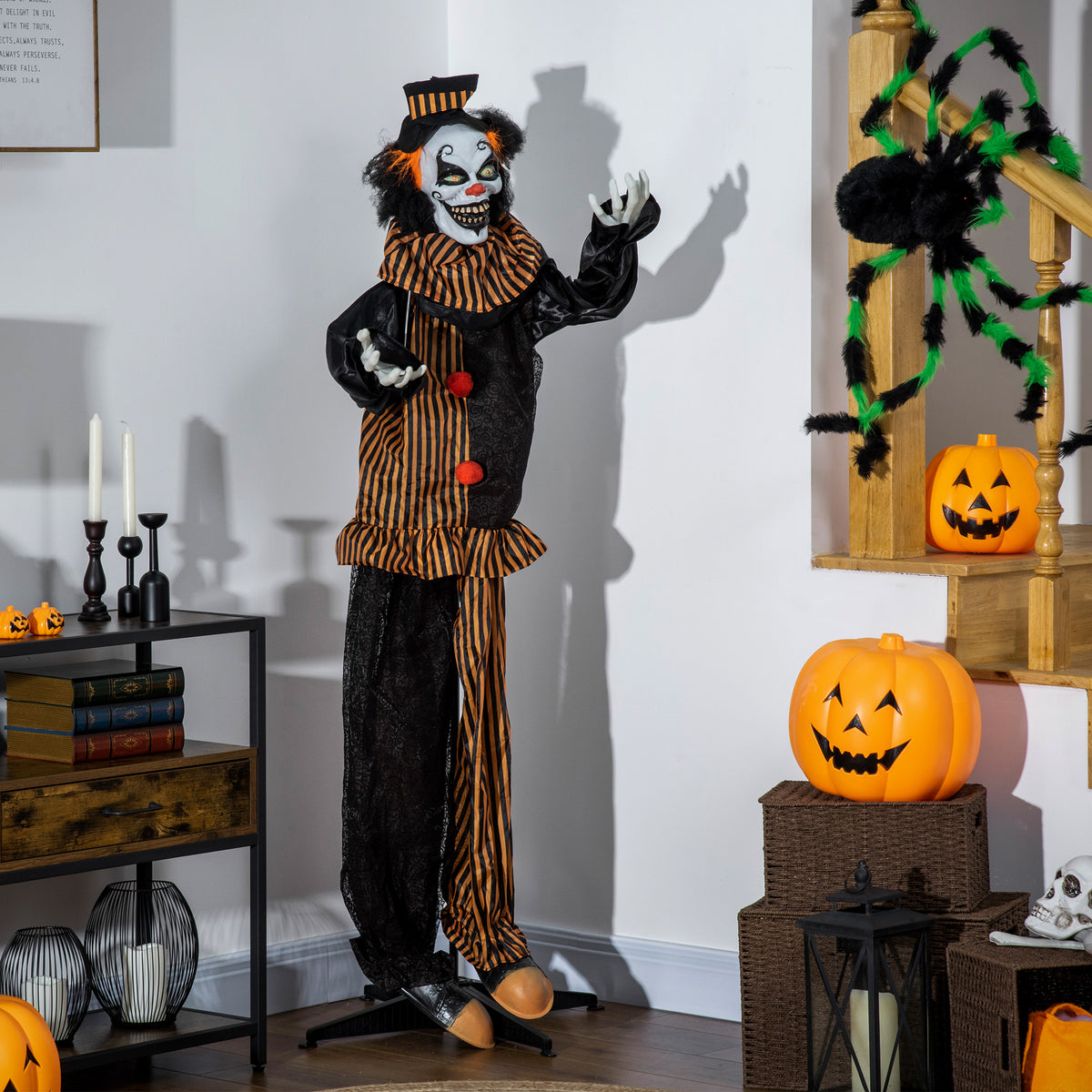Animierte Halloween-Clowndekoration mit Soundeffekten