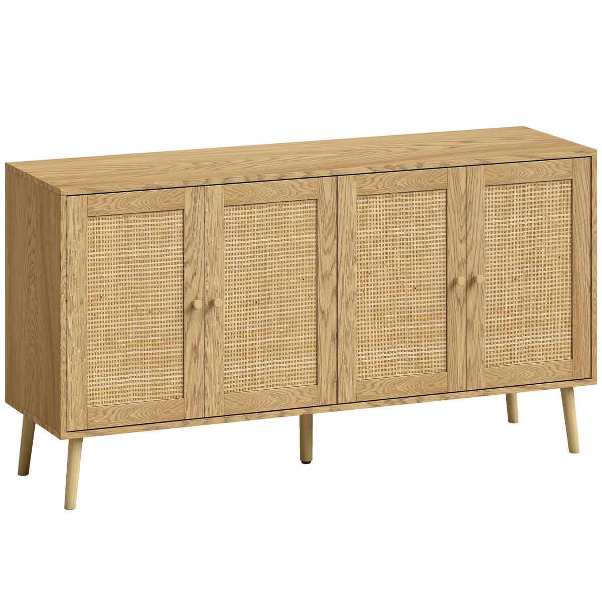 Sideboard mit Rattantüren und verstellbaren Einlegeböden