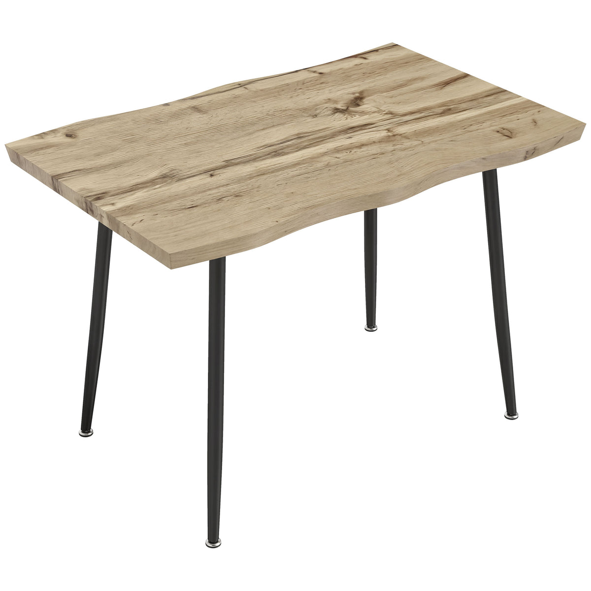 Esstisch 110 cm mit Eichenoptik und Stahlbeinen