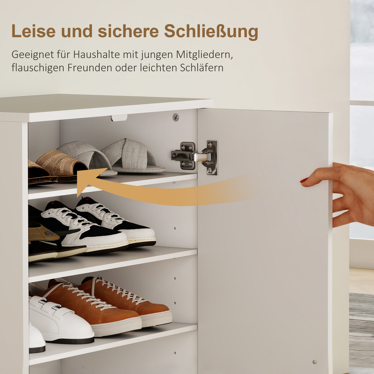 Schuhschrank mit verstellbaren Böden und Soft-Close