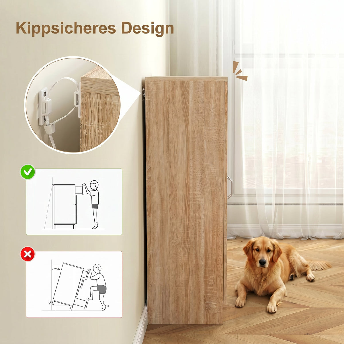 Schuhschrank mit verstellbaren Böden und Soft-Close