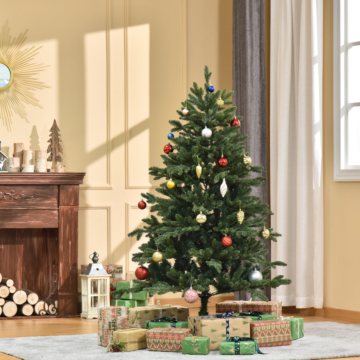 Künstlicher Weihnachtsbaum mit 444 Spitzen und Metallständer