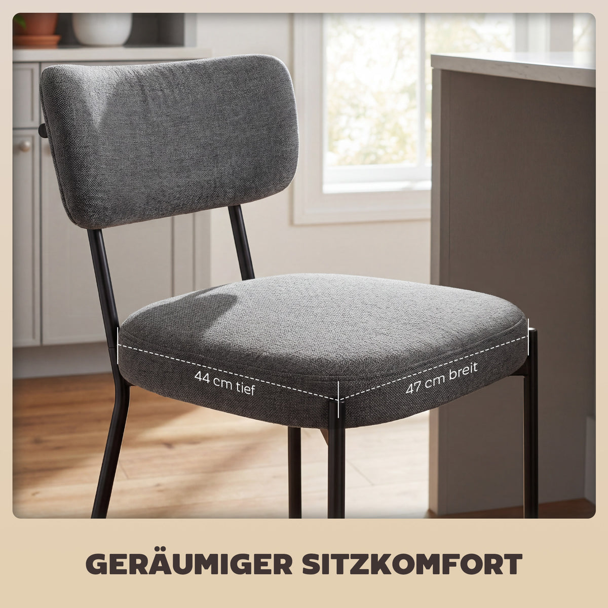 Barhocker-Set mit geschwungener Rückenlehne, 2-teilig