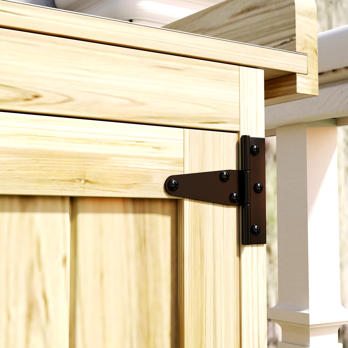 Gartenschrank mit Werkbank und Klappdach